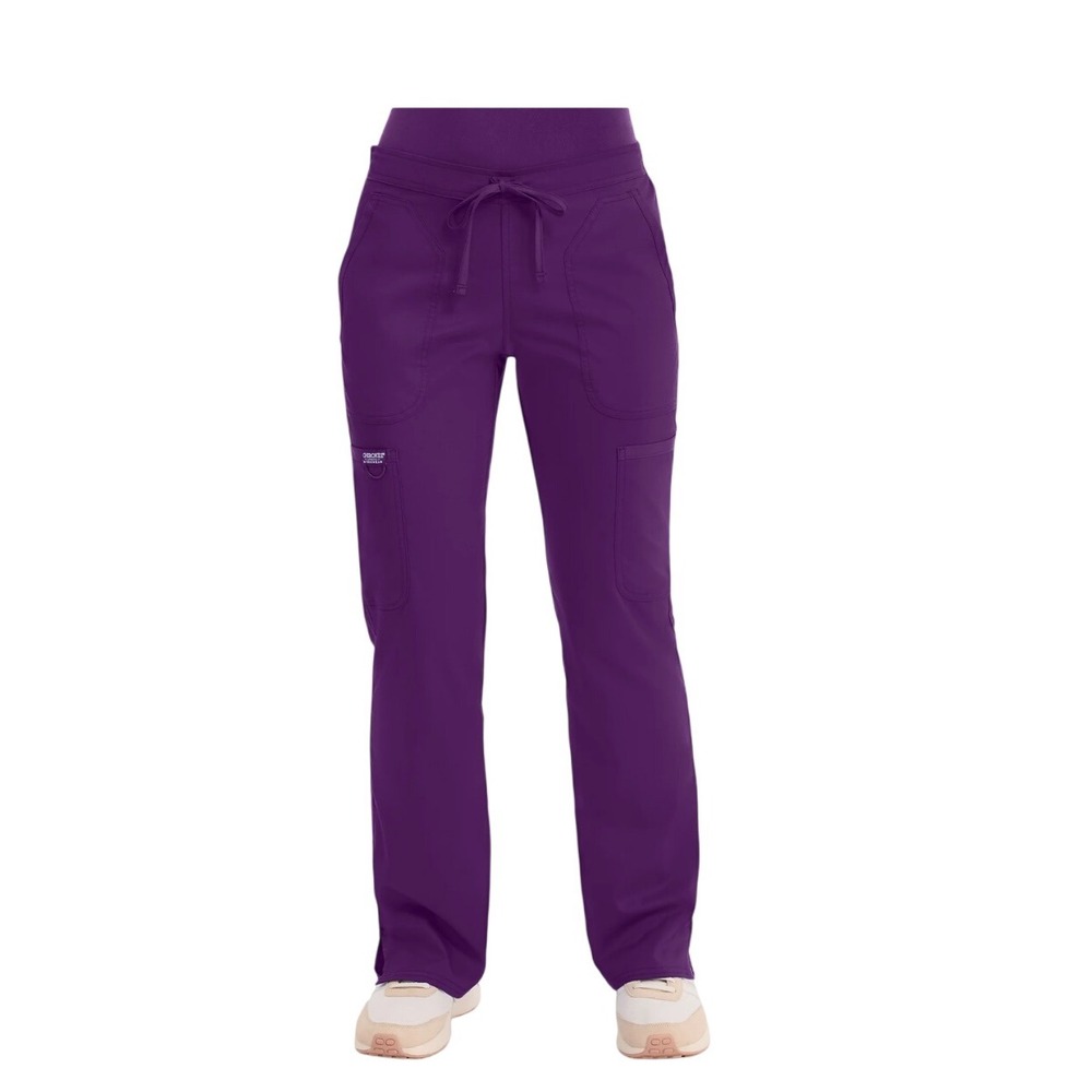 Cherokee WW120T‎ Womens Purple Scrub Pants Style S/CH/P Tall Cargo Pockets